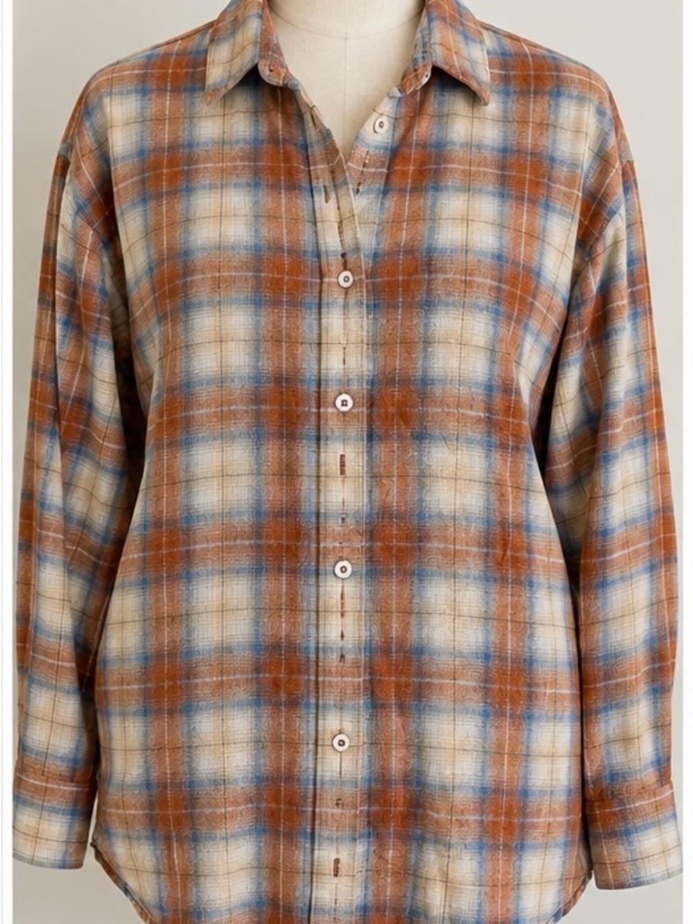 Women’s Long Sleeve Flannel Top